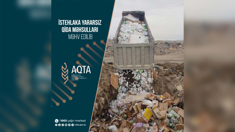 11 tondan çox istifadəyə yararsız süd məhsulları utilizasiya olunub