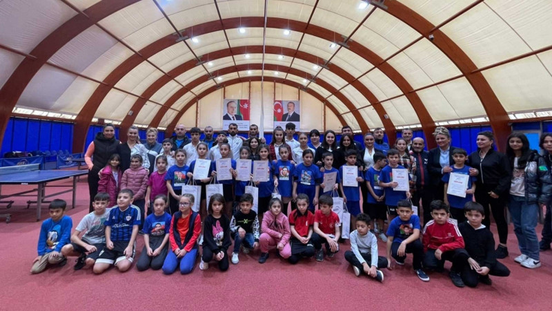 Stolüstü tennis üzrə respublika turnirinin qalibləri mükafatlandırılıb