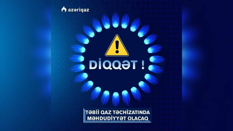 1200 abonentin qaz təchizatı dayandırılacaq