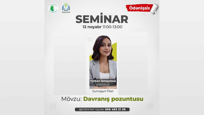 “Qüsursuz Nitq” mərkəzində ödənişsiz seminar keçiriləcək