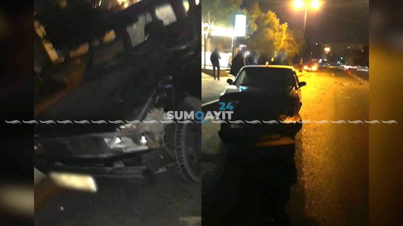 Cəlil Məmmədquluzadə küçəsində qəza: iki maşın toqquşub