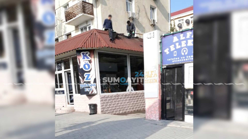 “Köz” kafedə yanğın olub
