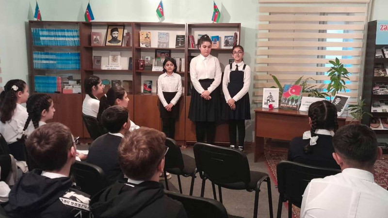 Məktəblilər “Ürəyi vətən sevgisi ilə dolu cəsurlar” adlı tədbirdə iştirak ediblər