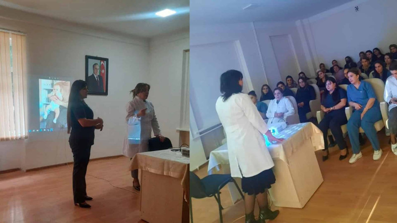 Peyvənd otağının tibb bacıları üçün seminar keçirilib