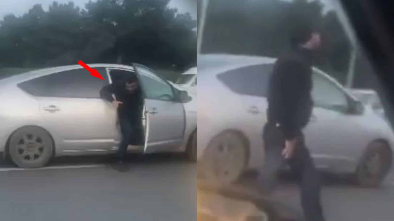 “Prius” sürücüsu sərnişini yolun ortasında bıçaqlayıb - YENİLƏNİB