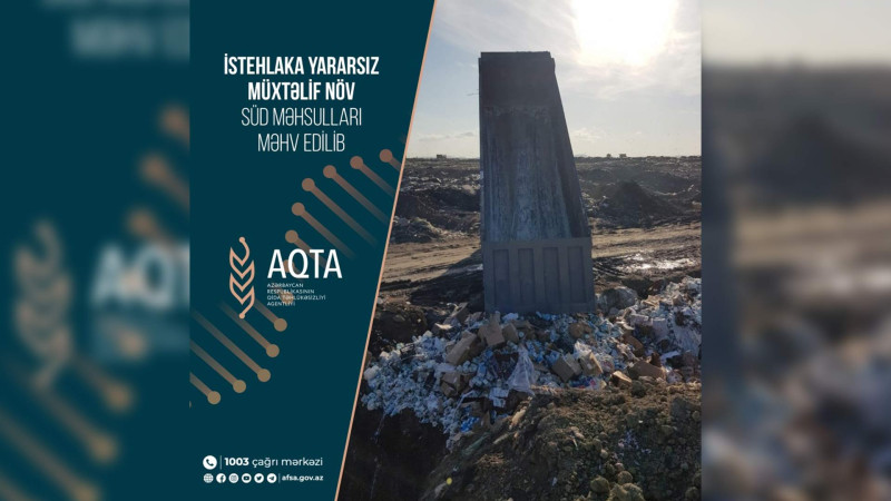 İstehlaka yararsız 60 ton məhsul məhv edilib