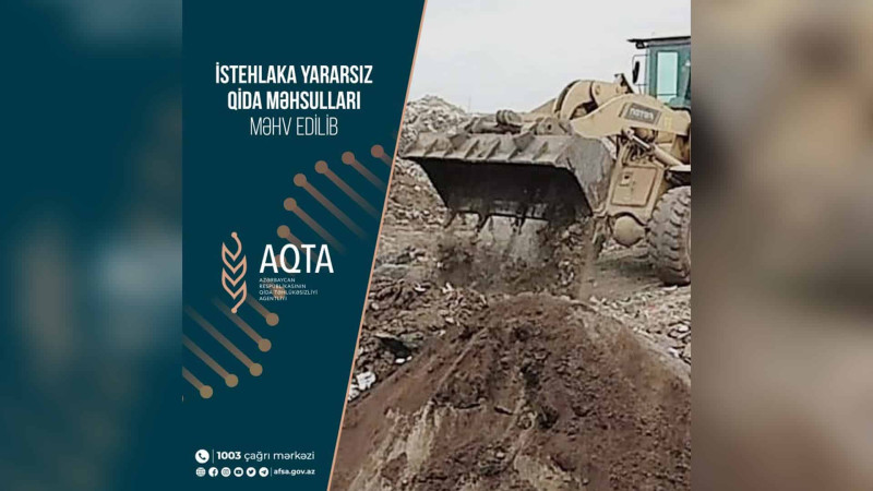 Sumqayıtda 66 ton qida məhsulları məhv edilib