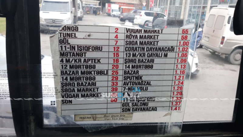 33 nömrəli avtobusların intervalı sərnişin sıxlığı yaradır