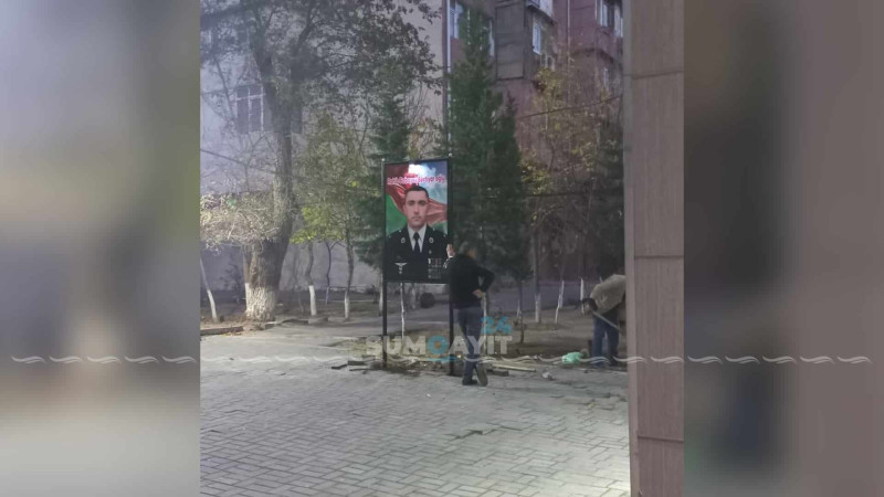 Şəhid Rahib Babayevin xatirə plakatının oğurlanması barədə - RƏSMİ AÇIQLAMA