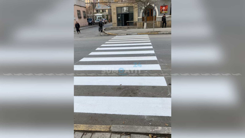 Sumqayıt: daha bir küçəyə “zebra” çəkildi