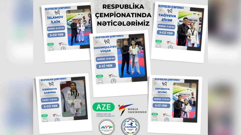 Sumqayıt taekvondoçuları beş medal qazanıblar