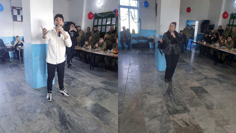 Hərbi hissədə bayram şənliyi təşkil olunub