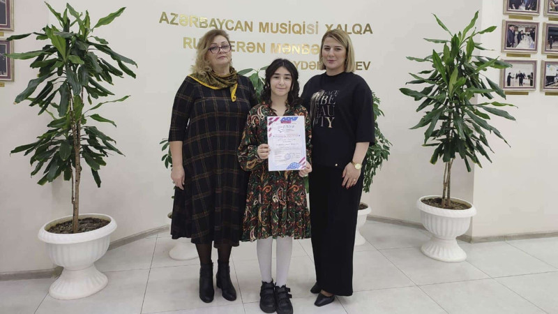Uşaq İncəsənət Məktəbinin şagirdi diplom və Laureat adını qazanıb