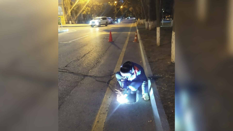 Oğurlanmış 9 ədəd yağış barmaqlığı bərpa edilib
