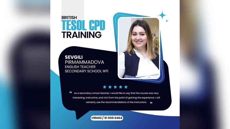 Sumqayıtlı müəllim beynəlxalq sertifikat alıb