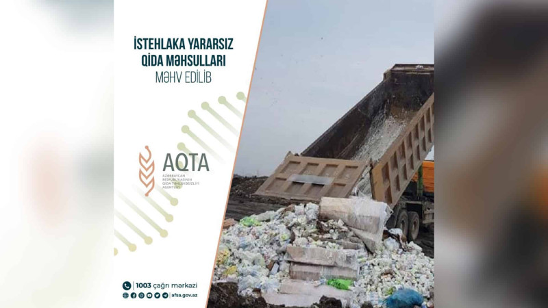 İstehlaka yararsız süd məhsulları məhv edilib
