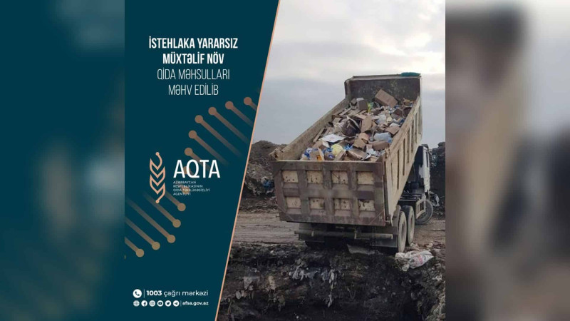 Sumqayıt poliqonunda 10 tona yaxın məhsul məhv edilib