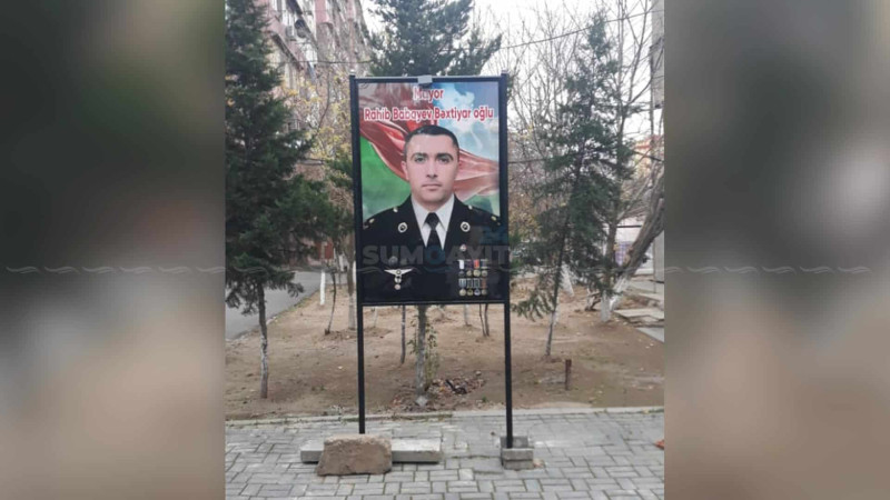 Şəhid lövhəsini oğurlayan iki nəfər saxlanılıb