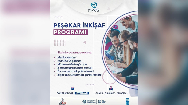 Gənclər peşəkar inkişaf proqramına qatıla bilərlər