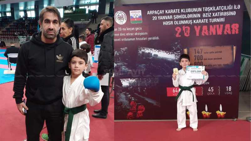 Məktəblimiz karate üzrə beynəlxalq turnirin qalibi olub