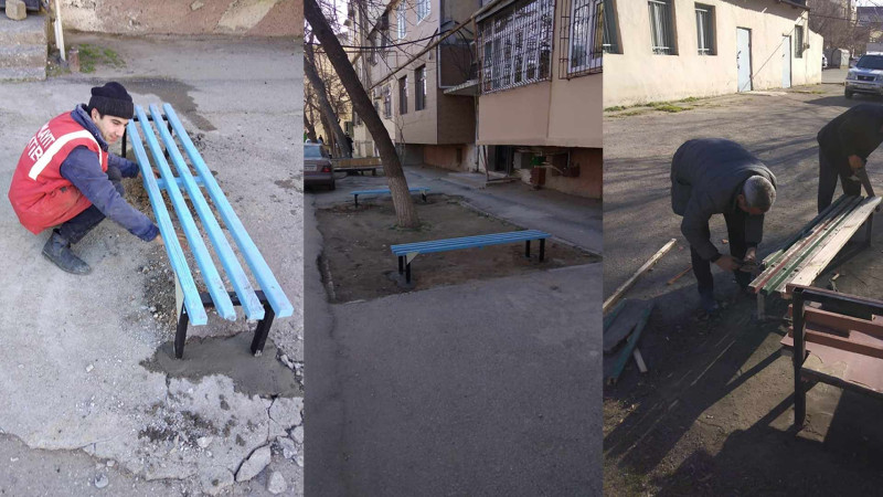 Sumqayıtda yeni oturacaqlar qoyulur, köhnələri isə təmir edilir
