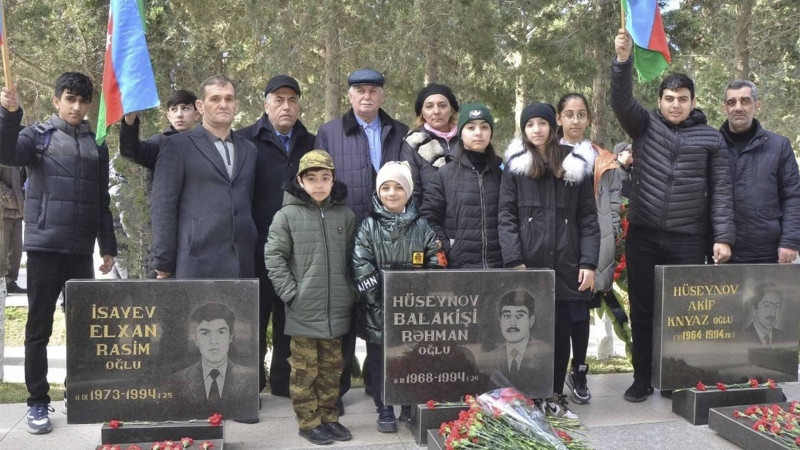 Şəhidlər xiyabanında şəhid Balakişi Hüseynovun xatirəsi yad edilib