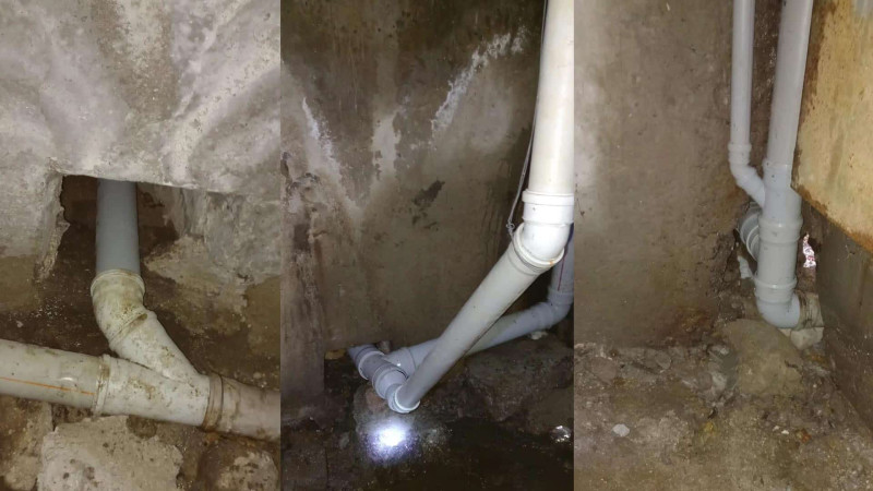 Yaşayış binasının zirzəmisində kanalizasiya boruları yenilənib