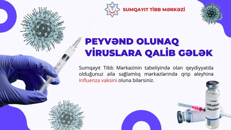 Sumqayıtda 784 nəfər influenza əleyhinə vaksin olunub