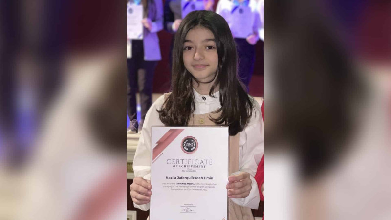“TeenEagle“ yarışı: sumqayıtlı şagird minlərlə iştirakçı arasında bürünc qazanıb