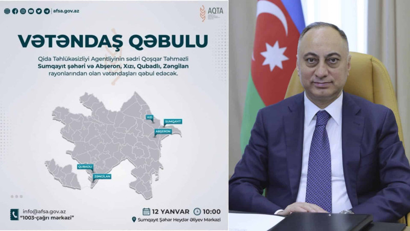 AQTA sədri Sumqayıtda sakinləri qəbul edəcək
