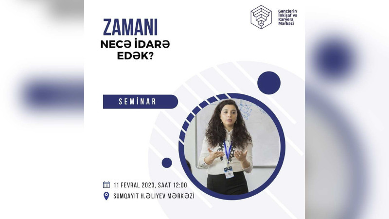 Gənclər maarifləndirici seminara qatıla bilərlər