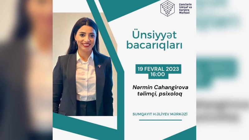Gənclərə “Ünsiyyət bacarıqları” mövzusunda təlim keçiriləcək