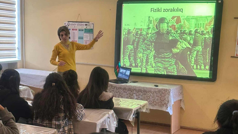 Şagirdlərə Məişət zorakılığına qarşı mübarizə. Gender bərabərliyindən məlumat verilib
