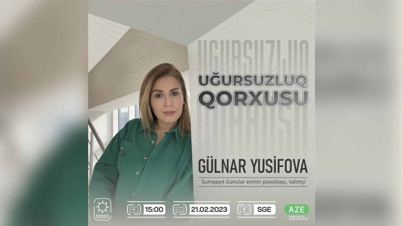 Gənclər “Uğursuzluq qorxusu” adlı təlimə qatıla bilərlər