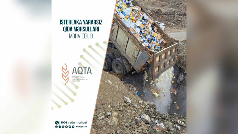Poliqonda 7 tondan çox yararsız məhsul məhv edilib