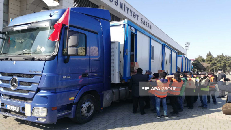 Sumqayıt şəhərindən Türkiyəyə konteyner evlər göndəriləcək