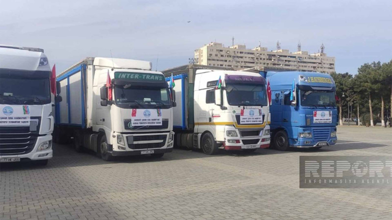 Sumqayıtdan Türkiyəyə növbəti yardım karvanı göndərilib