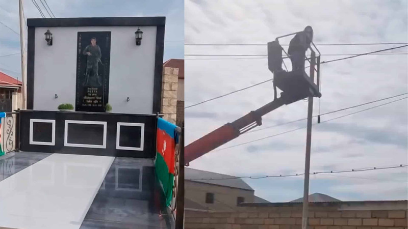 Şəhid Vüsal Allahyarov küçəsinə işıqlar quraşdırılır