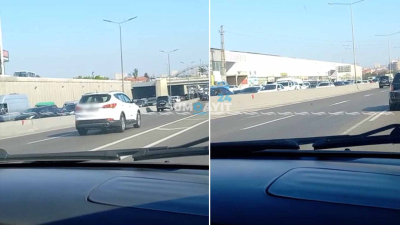 Bakı-Sumqayıt yolunda qəzalar uzun tıxac yaradıb