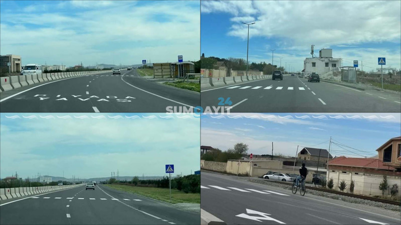 H.Z. Tağıyev qəsəbə sakinlərinə şad xəbər: piyada keçidləri çəkildi