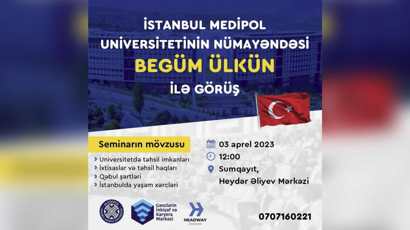 Türkiyə universitetinin nümayəndəsi Sumqayıtda seminar keçirəcək