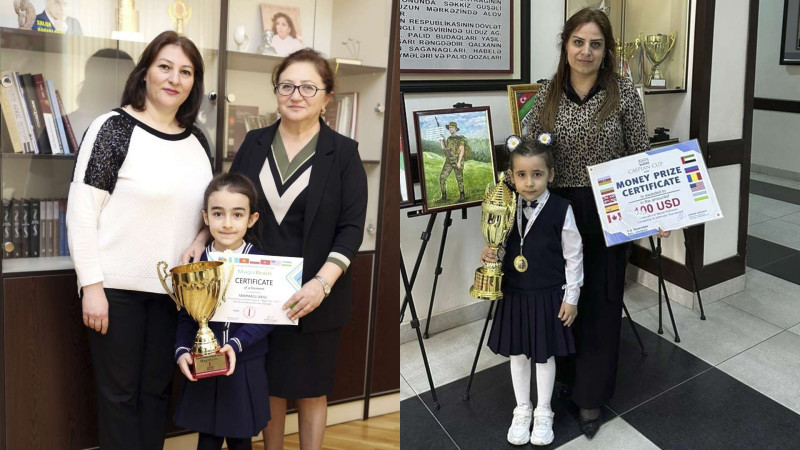 Məktəblilərimiz beynəlxalq olimpiadada kubok qazanıblar