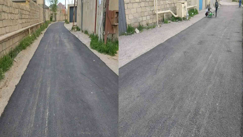 52-ci məhəllə asfaltlanıb