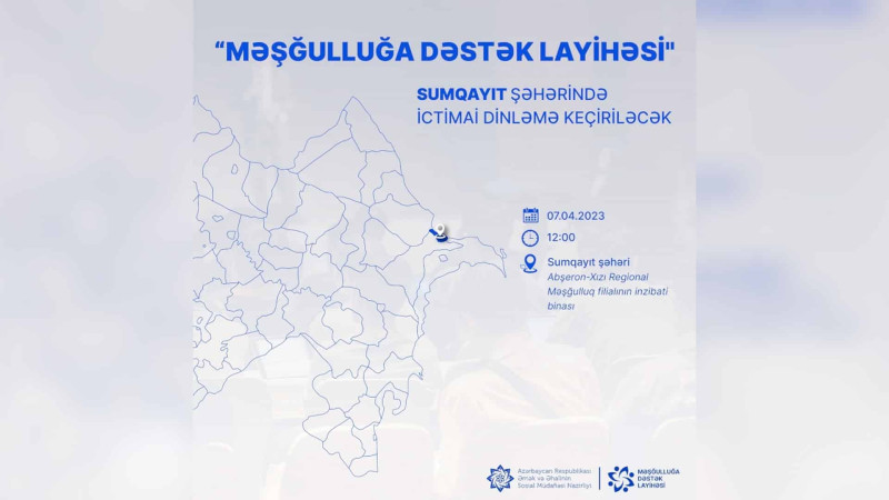 “Məşğulluğa dəstək layihəsi ilə bağlı tədbir keçiriləcək
