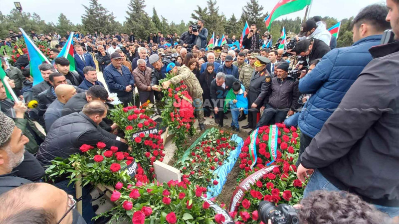 Şəhidimizin cənazəsi torpağa tapşırılıb
