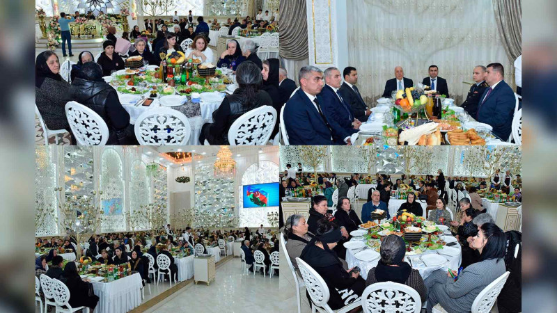 Şəhid ailələrinə və qazilərə iftar süfrəsi açılıb
