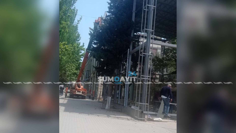 Səkinin üzərində obyektin tikilməsinə icazə verildi