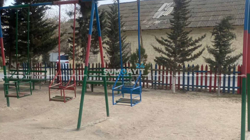H.Z. Tağıyev qəsəbəsində baxımsız qalan uşaq meydançası