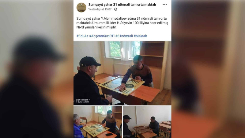Nərd yarışı keçirən məktəb rəhbərliyinə xəbərdarlıq edilib