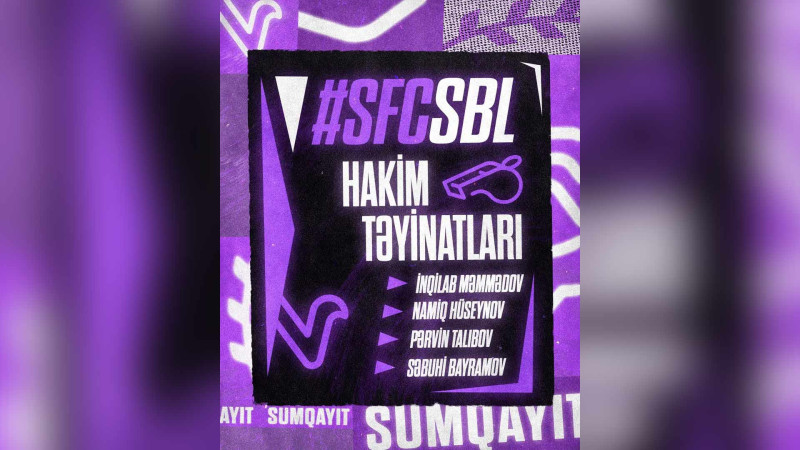 “Sumqayıt”- “Səbail” matçını idarə edəcək hakimlər bəlli olublar